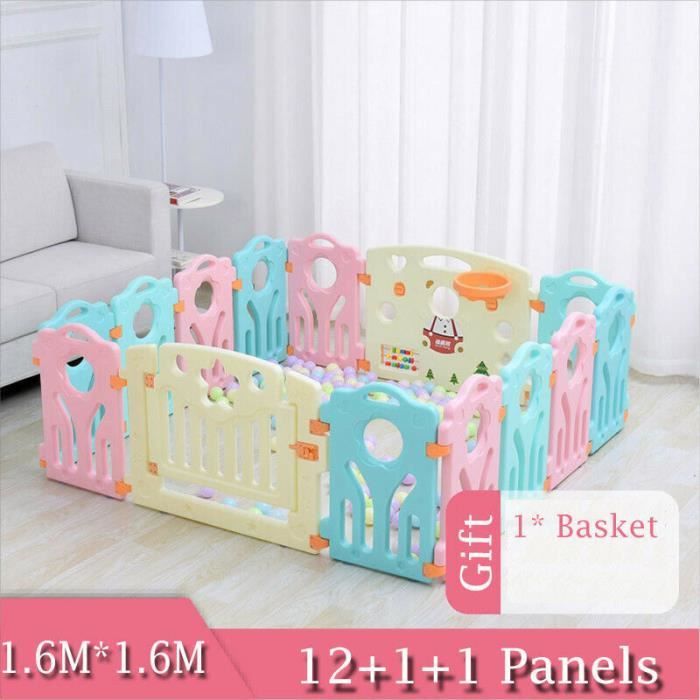 Parc Bebe En Plastique 12 2 Panneaux D Activite Et Porte Barriere Securite Enfant Pliable 1 6 M 1 6 M Parc Bebe Cdiscount Puericulture Eveil Bebe