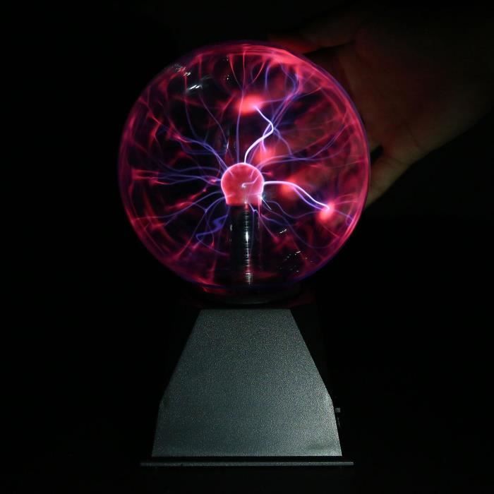 lampe globe tactile sensible alimentation USB/batterie décoration magique créative Lampe boule plasma