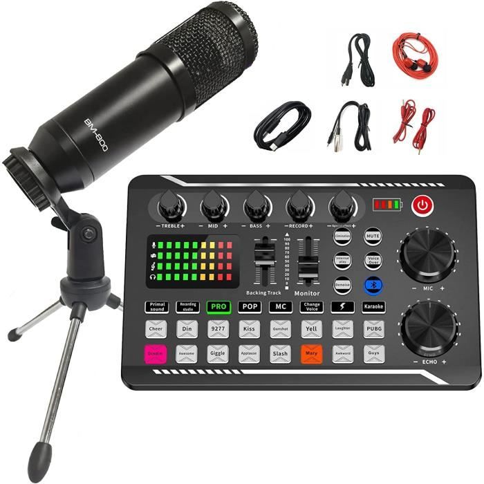 Carte De Mixage Audio Professionnelle Connectée à Un Ordinateur Portable Affichant Les Differents Boutons Et Boutons 2r8a4t6