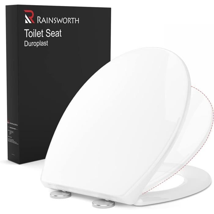 Abattant WC à Fermeture Douce Automatique - Forme O, Antibactérien, Supporte 175kg, Montage Facile - 10