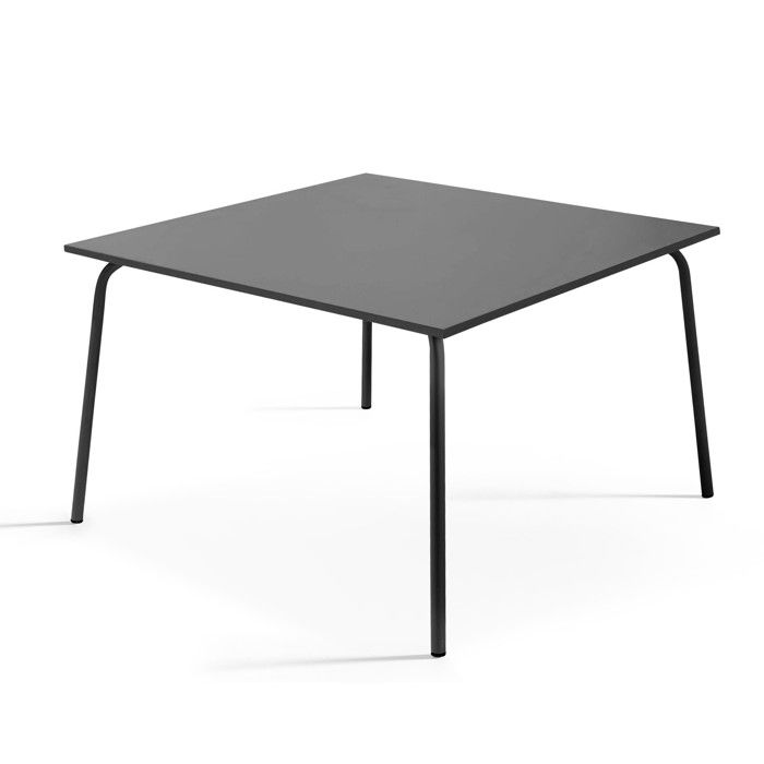 Table De Jardin En Metal Design Carree Dimensions 120 X 120 Cm