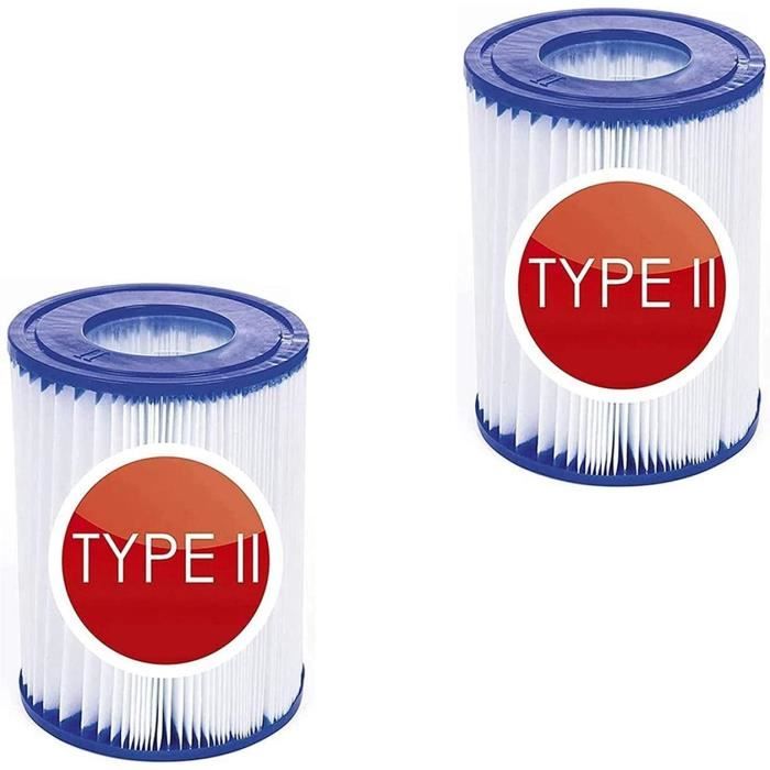 AJW-Lot de 2 cartouches de filtre de piscine Type II pour Bestway type ii Cartouche filtrante de rechange pour Bestway 58094 P[1111]