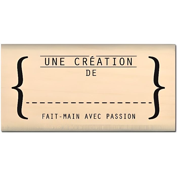 Tampon Bois Etiquette Fait Main Avec Passion Cdiscount Beaux Arts Et Loisirs Creatifs