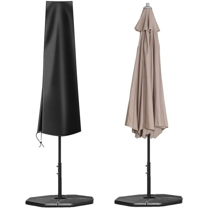 Housse De Parasol Résistante Aux Intempéries 190 × 50 × 30 Cm Pour Parasol Deporte Et Sur Pied Noir 96259613