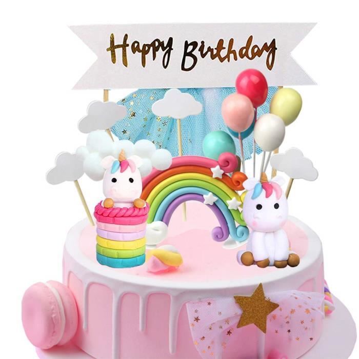 Nogjks Gateau Decor Licorne D Anniversaire Glitterlicorne Cake