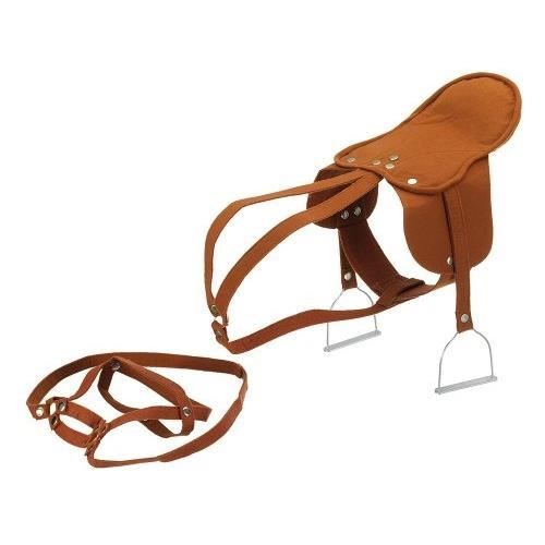 Selle - HAPPY PEOPLE - 58466 - Marron - Avec étriers pour tout cheval