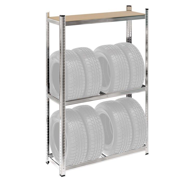 Relaxdays Lot De 2 Étagères Lourdes 500 Kg - Acier, 5 Niveaux Réglables, Pour Garage Ou Cave, Argenté