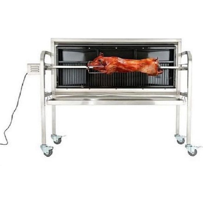BARBECUE GRILL PRO INOX VERTICALE RÔTISSOIRE TOURNEBROCHE 70 KG