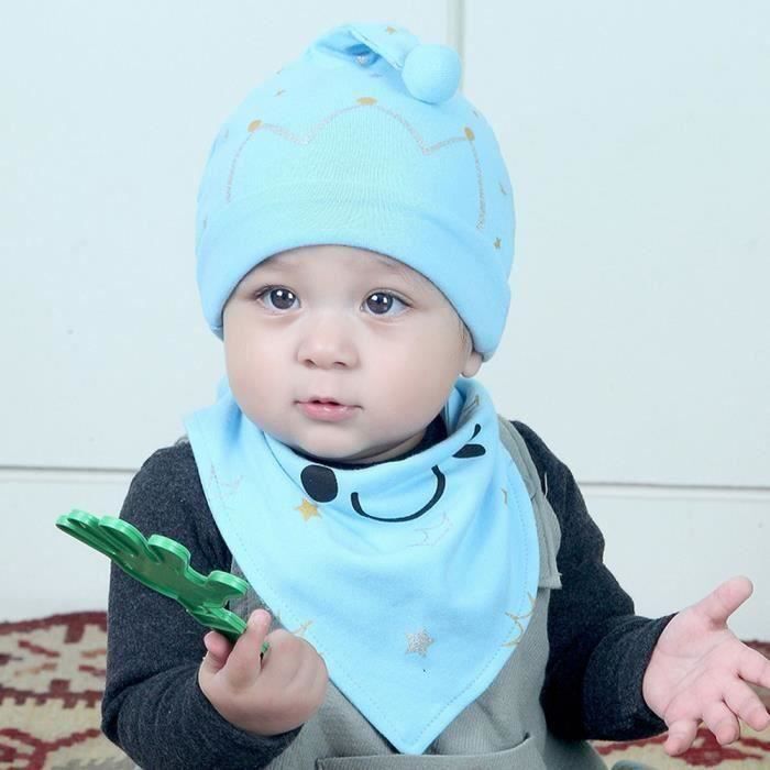 2 Pcs Set Coton Bebe Garcon Fille Cap Hibou Chapeau Bavoir Tete Echarpe Tout Petits Salive Bleu S8497b Cdiscount Puericulture Eveil Bebe