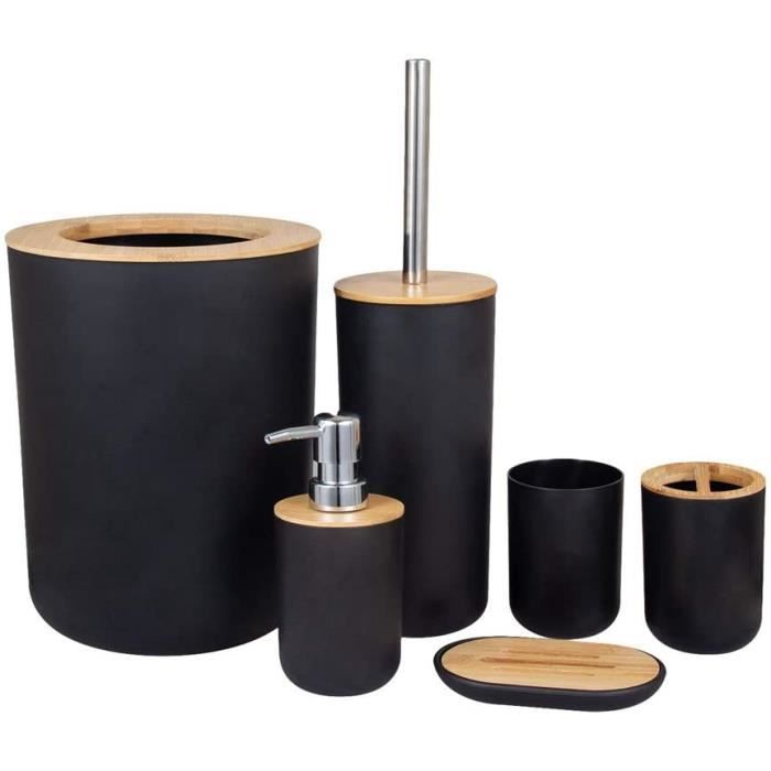 Ensemble Salle De Bain 4 Pièces Blanc - Distributeur De Savon, Porte-brosse à Dents, Gobelet, Porte-savon - Organisation Et Décoration
