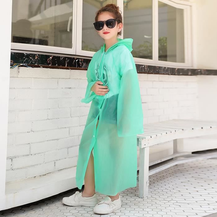 Manteau Imperméable Pour Enfants - ZGEER - Fleurs Bleues Bleu - Coupe