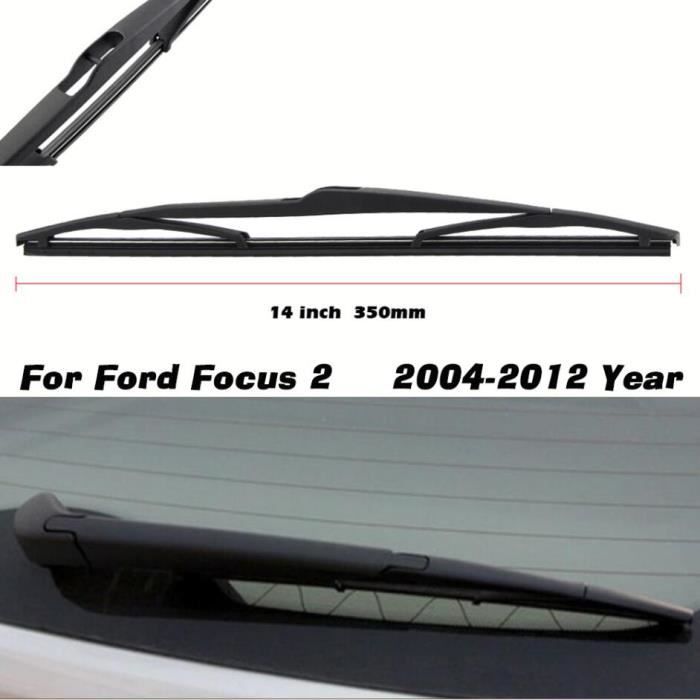Balai D'Essuie-Glace Arrière Pour Peugeot 307 (2000-2012) - Remplacement Référence OE 6429T1 - Raclette Caoutchouc, Bras ABS Noir - 9