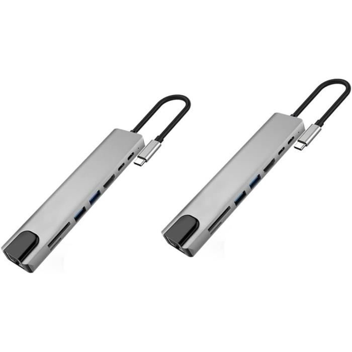 Adaptateur Multiport 4-en-1 USB Type C - Hub Polyvalent, Neuf