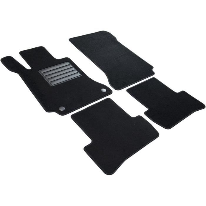 Set 4 Tapis De Sol Mercedes Classe A W169 Forme Origine Velours NOIR 800g/m²