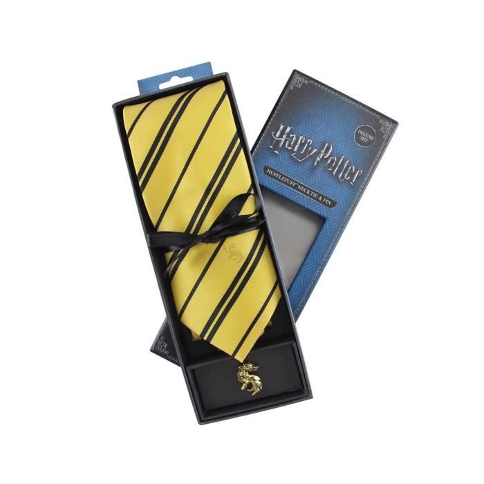 Hufflepuff Hundebandana Für Mittelgroße Bis Große Hunde – Baumwoll-Polyester-Mix, 53x53 Cm, Schwarz Mit Wappen