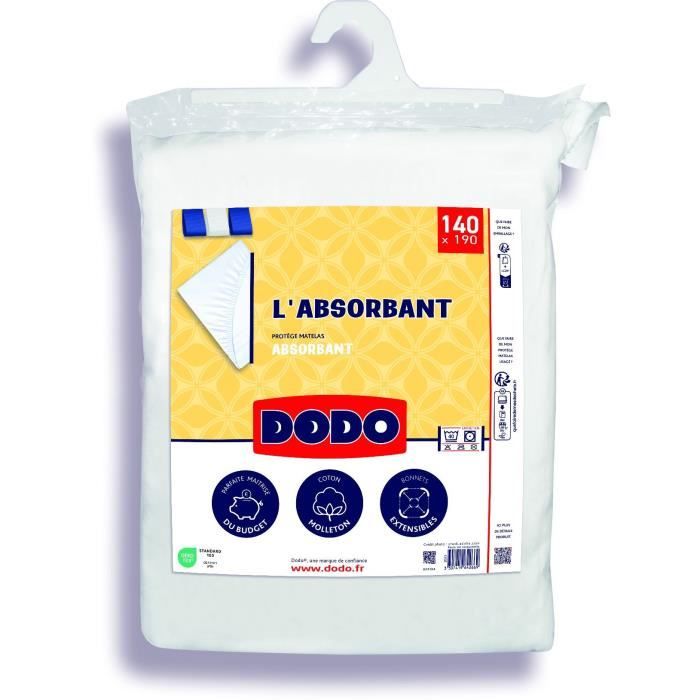 Protège Matelas Absorbant - DODO - 140 x 190 cm - Polyester