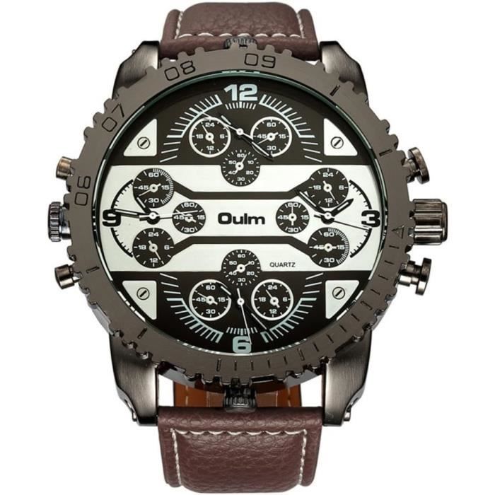 Montre Homme MWC GMT Dual Time - Acier Inoxydable Noir - 43 Mm - Étanche 300 M - Quartz Suisse
