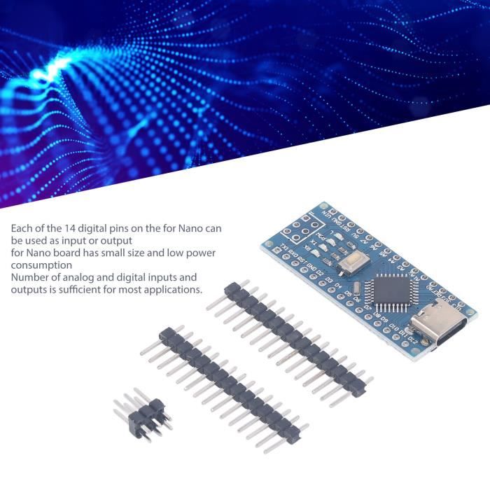 2x Cartes Nano Development Avec CH340 - Compatible Arduino IDE - USB-C - 16MHz - Pour Projets électroniques