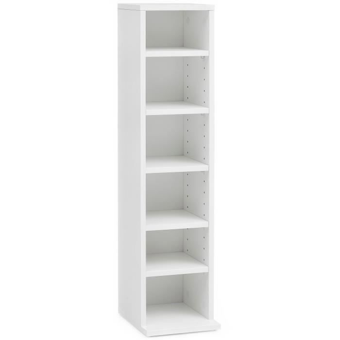 Étagère - FINEBUY - Blanc - 21 x 20 x 90 cm - Bois - Contemporain Étagère - FINEBUY - Blanc - 21 x 20 x 90 cm - Bois - Contemporain