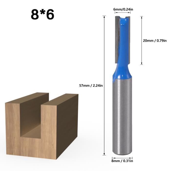 6 Mèches HSS 4341 Diamètre 7,5 Mm - Pour Plastique, Bois, Métaux Tendres, Angle 118°, Queue Droite 7,5 Mm - 6