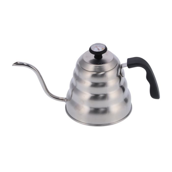 Easyworkz - Bouilloire à Col De Cygne 600 Ml Avec Thermomètre - Acier Inox 304 - Idéale Pour Café Et Thé - Précision De Versement