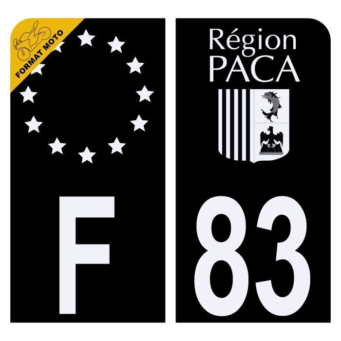 Autocollant Sticker Plaque D immatriculation Moto D partement 83 Logo autocollant-sticker-plaque-d-immatriculation-moto-d-partement-83-logo
