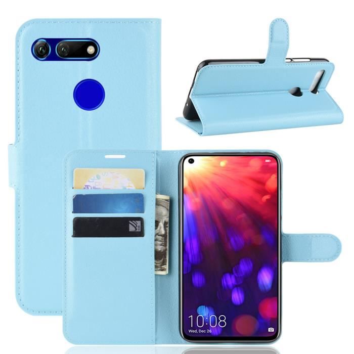 Housse Huawei Honor View 20 Coque avec Support Nouveau Pochette Antichocs PU Cuir Etui Protection Huawei Honor View 20 bleu Cdiscount Telephonie