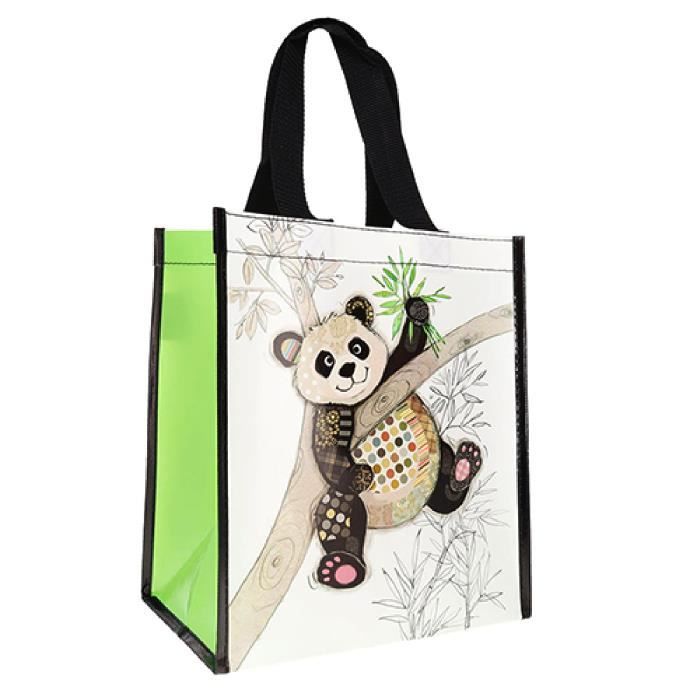 Sac Cabas En Plastique Ciré Noir Et Blanc - Très Original - Neuf Sans étiquette
