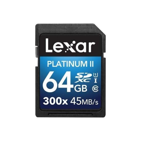Lexar Carte SD 64GB pour Fujifilm X-T4 Carte Mémoire Kingston Toile Plus U1 UHS-I C10 