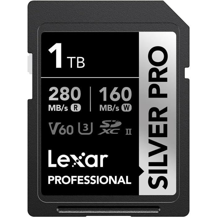 Carte SD LEXAR Pro LSDSIPR001T BNNNG UHS II V60 U3 C10 280Mo/ lecture 160Mo/ écriture