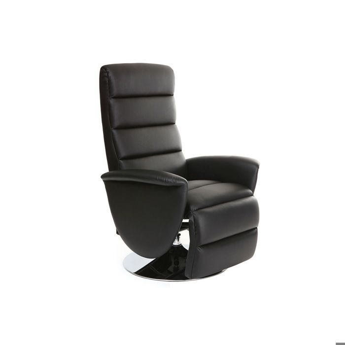 Fauteuil relax manuel noir NELSON L71xP78xH112