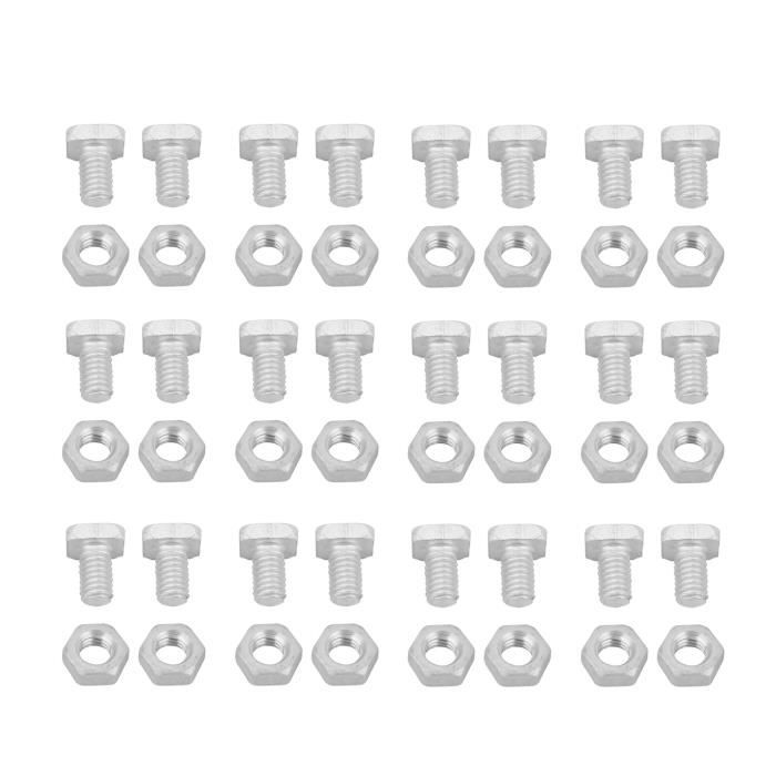 Lot De 200 Boulons à Tête Et écrous Type Serre – Aluminium – M6 X 11mm – Onestopdiy