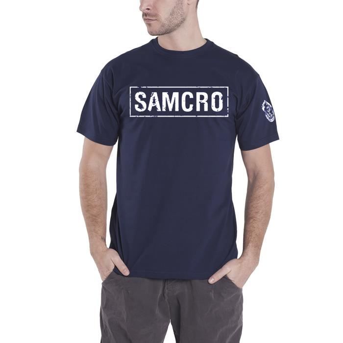 Sons of Anarchy Samcro T-Shirt Blu Navy 