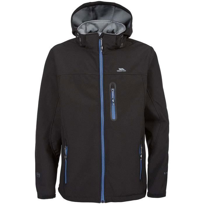 Veste Soft Shell Homme Trespass Hebron - Noir - Multisport