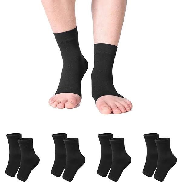 Paires Chaussettes de Contention à Bout ouvert Chaussettes de Compression  Noires bas de Compression Femmes de Sport (L/XL)