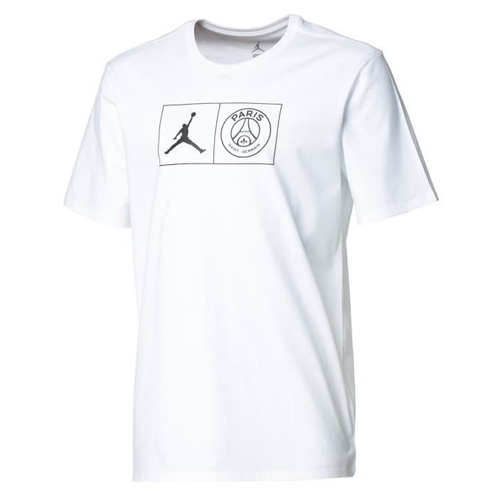 Nike T Shirt Psg Jordan Jock Tag 18 19 Homme Blanc Blanc