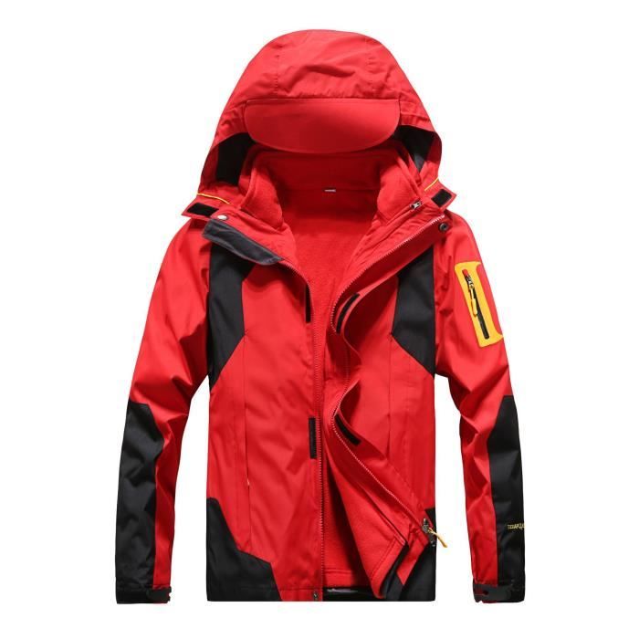 Veste hardshell homme femme imperm able 3 en 1 de montagne 2 pcs