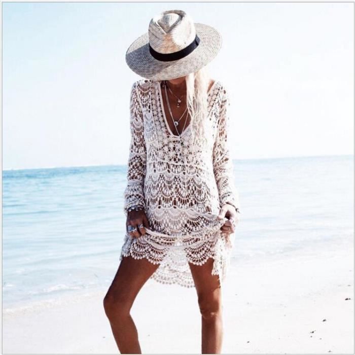 Robe deals blanche crochet