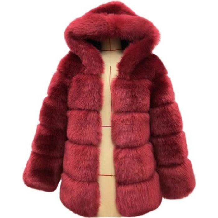 Veste à capuche Épais et chaud Veste d/'hiver pour femme Manteau en peluche Manteau long Longue Parka pour femme Hiver Élégante Automne