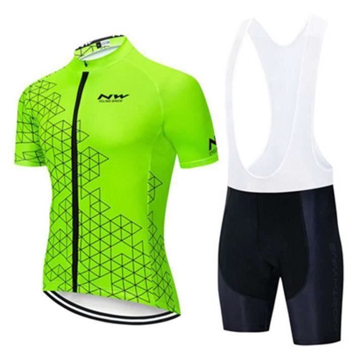 Ensemble de Vêtement Cycliste Homme Maillot Manches Courtes