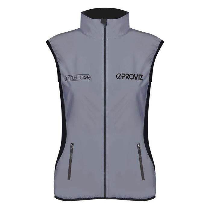 gilet de course à pied pour femmes - proviz reflect360 - gris - running