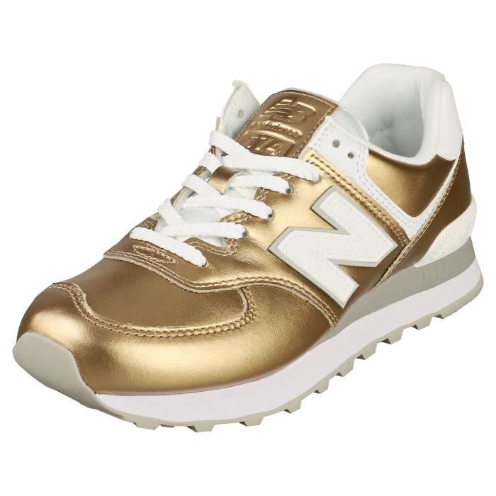 Baskets New Balance 574 WL574LC2 Femme Or 36.5 EU Or Cdiscount Chaussures