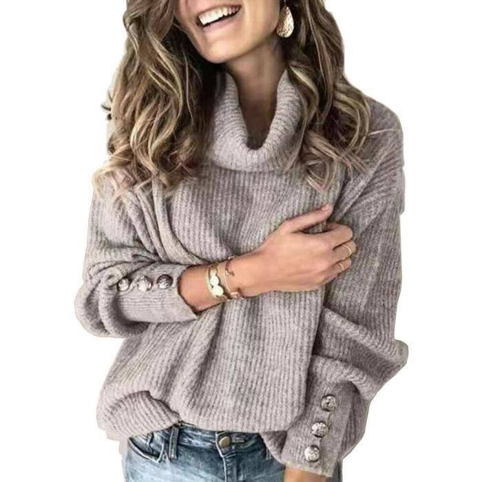Pull,Brandy Mandy pulls femmes pull en tricot blanc automne hiver col en V à manches longues