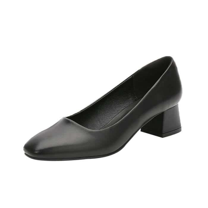 escarpin plateforme talon carre