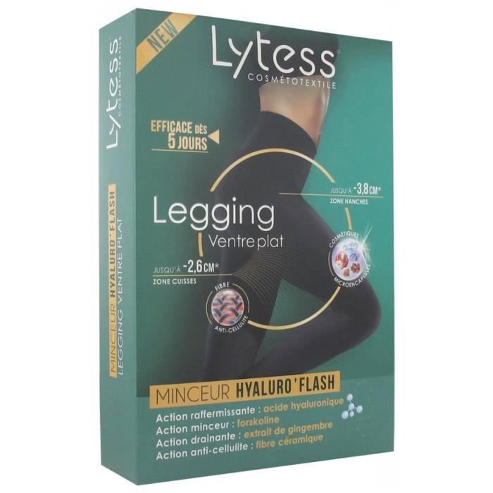 Legging minceur ventre plat Hyaluro Flash Noir LYTESS Taille S M Femme Couleur produit Cdiscount Pret a Porter