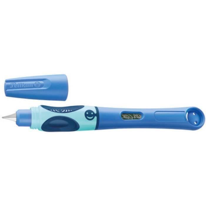 Stylo-plume Pelikan Griffix Neon Fresh Blue - Pour Droitiers, Apprentissage écriture - Plume Acier, Rechargeable - Enfant 6+ Ans - 11