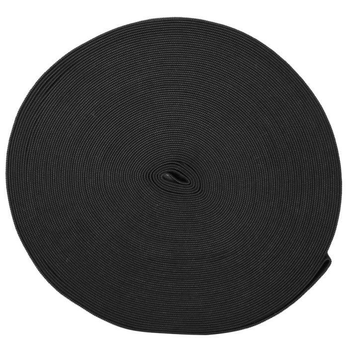 Bande Élastique Couture 30mm Noir 20 Métres - Élastique Large Robuste Pour Vêtements Et Bricolage