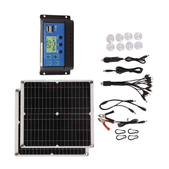 Kit Panneau Solaire 1200 MAh Pour Guirlande LED – Batterie Lithium 3.7V, Sortie 24V – Télécommande Incluse - 3
