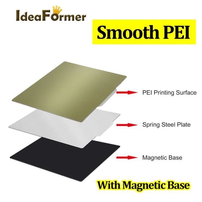 YOOPAI Plaque De Construction Double Face PEI + PEO 184 X 184 Mm