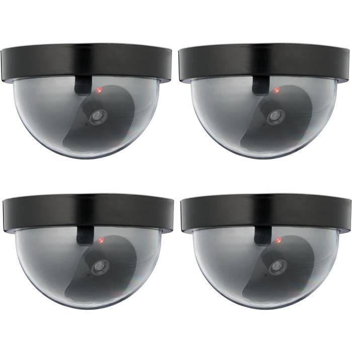 Lot De 3 Caméras Factices Relaxdays - LED Clignotante - Pour Intérieur/Extérieur - Dissuasion Vol